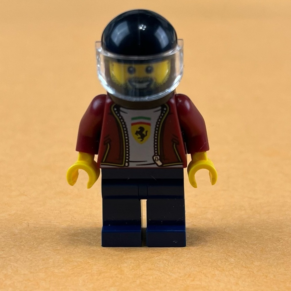 LEGO Speed Champions Ferrari F8 Tributo Driver Minifigure sc082 2"